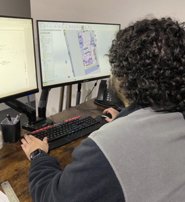 woman using a computer