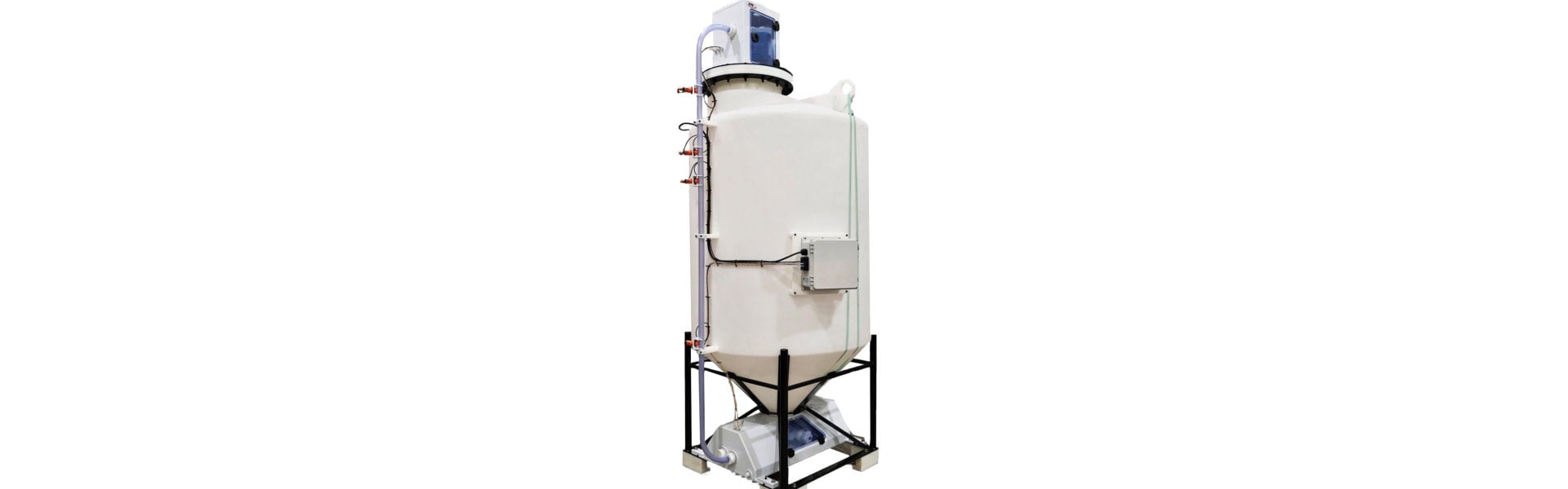 white chemical tank